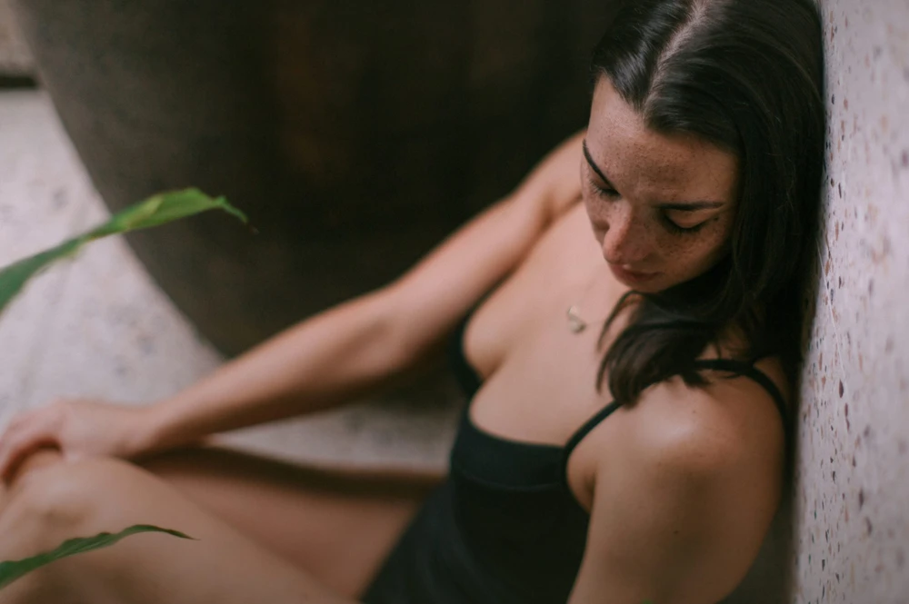 Woman relaxing at Aurora Bathhouse